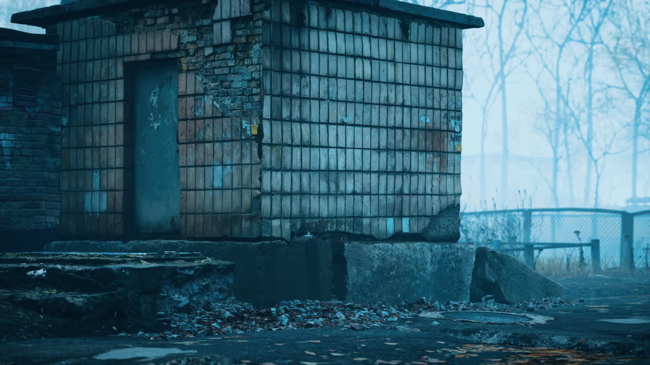 체르노빌 원자력 발전소 근처의 배제 구역의 pripyat 도시 뷰