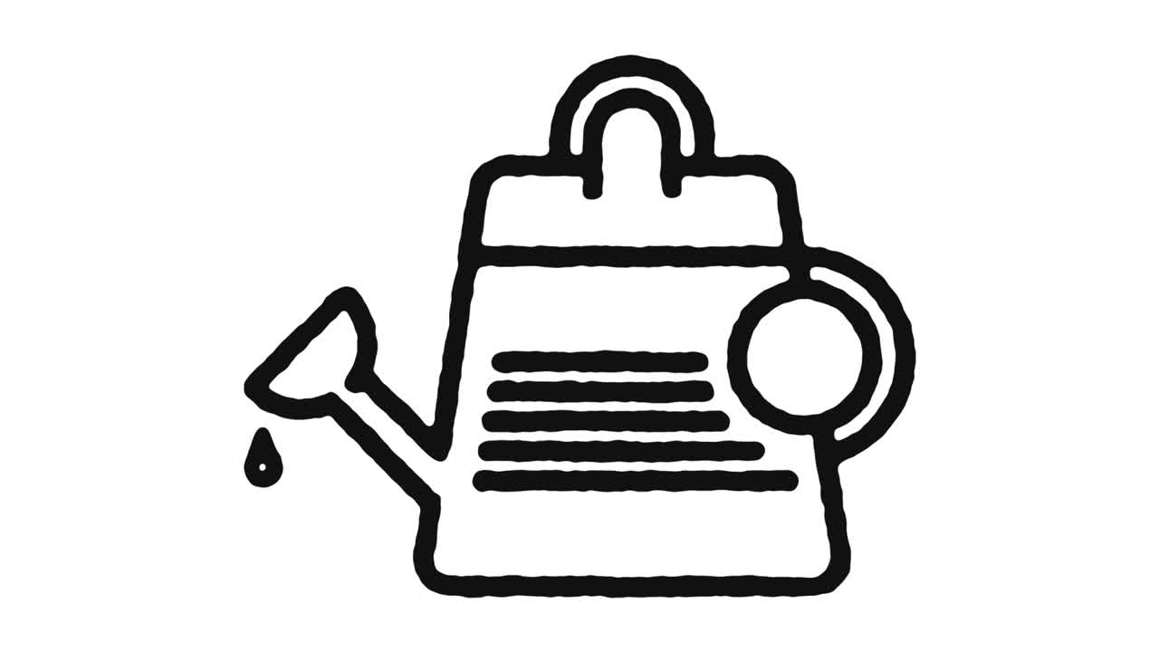 관개 아이콘 애니메이션 영상 및 알파 채널