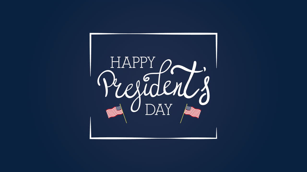 미국 국기와 함께 대통령의 날 글자