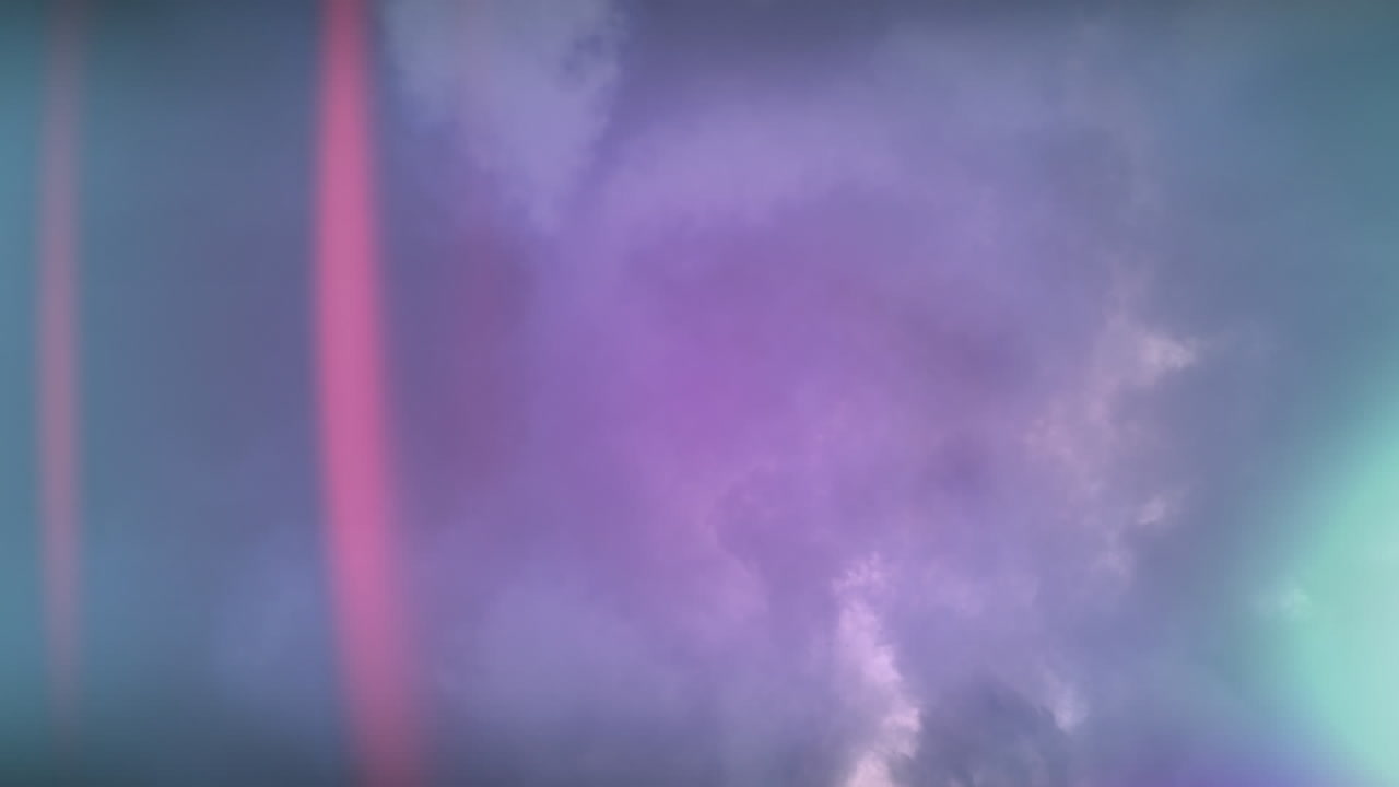 Animation of clouds with thunderstorm and colors