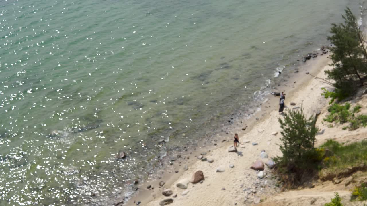 4k клиф. красивый вид на морской горизонт