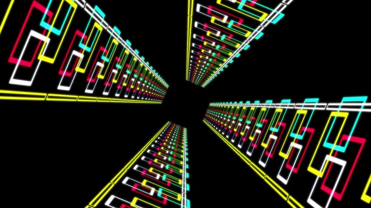 Cyber tunnel progress animation motion graphics