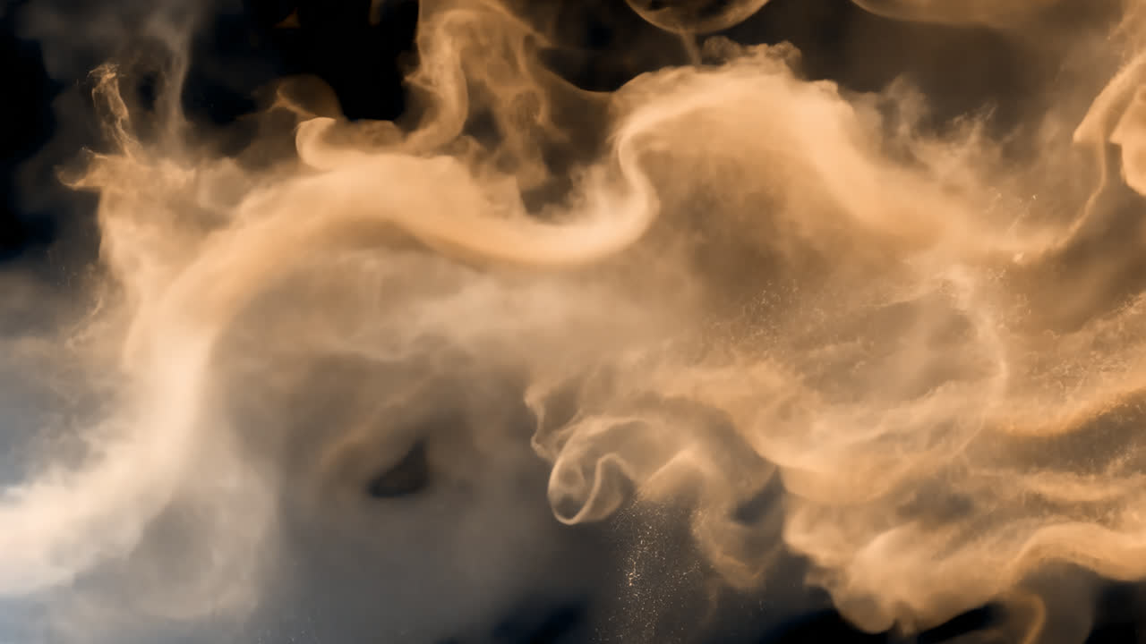 Orange aesthetic smoke animated overlay, transparent 4K video, alpha channel, ProRes 4444
