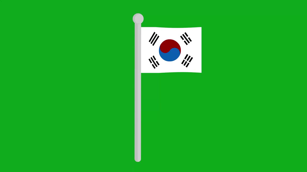 남한 발이 기둥에서 날아다니는 루프 애니메이션