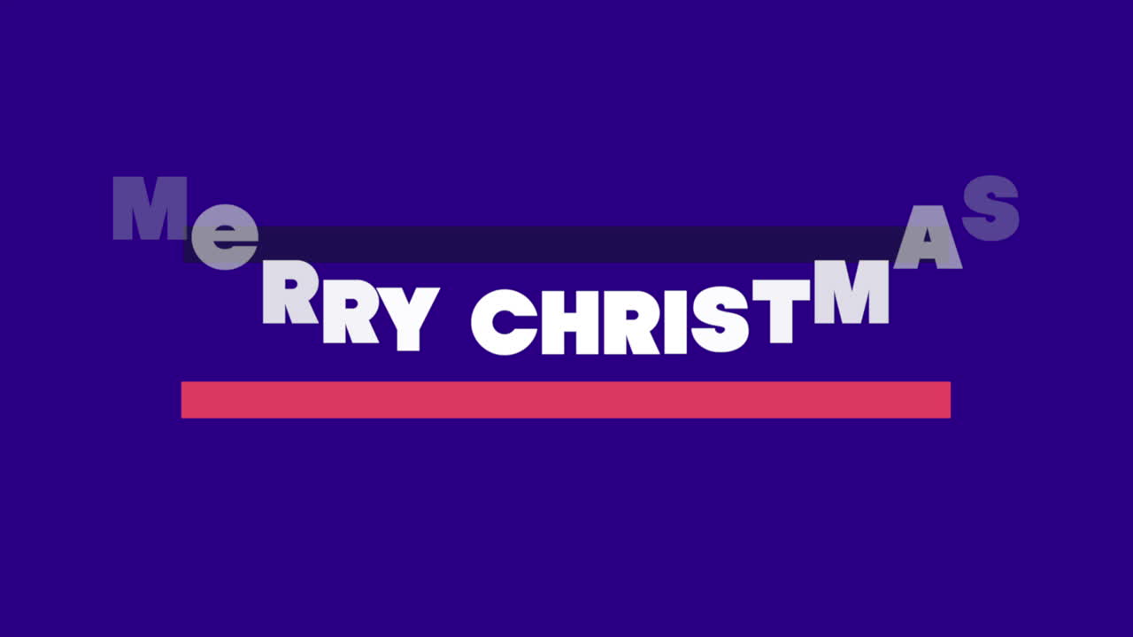 feliz navidad moderna con rayas en degradado azul.