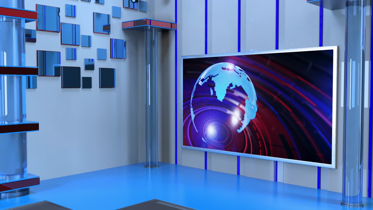 3D 가상 TV 스튜디오 뉴스