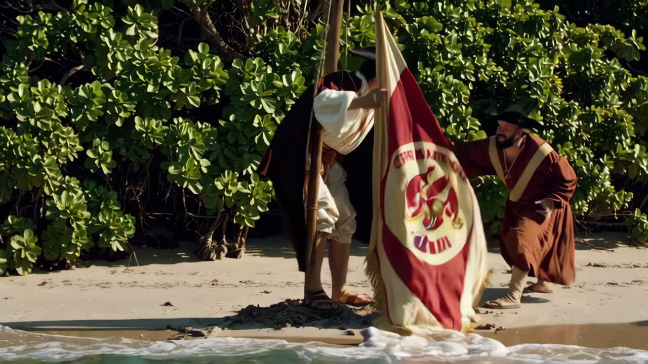 Historical figures on a voyage