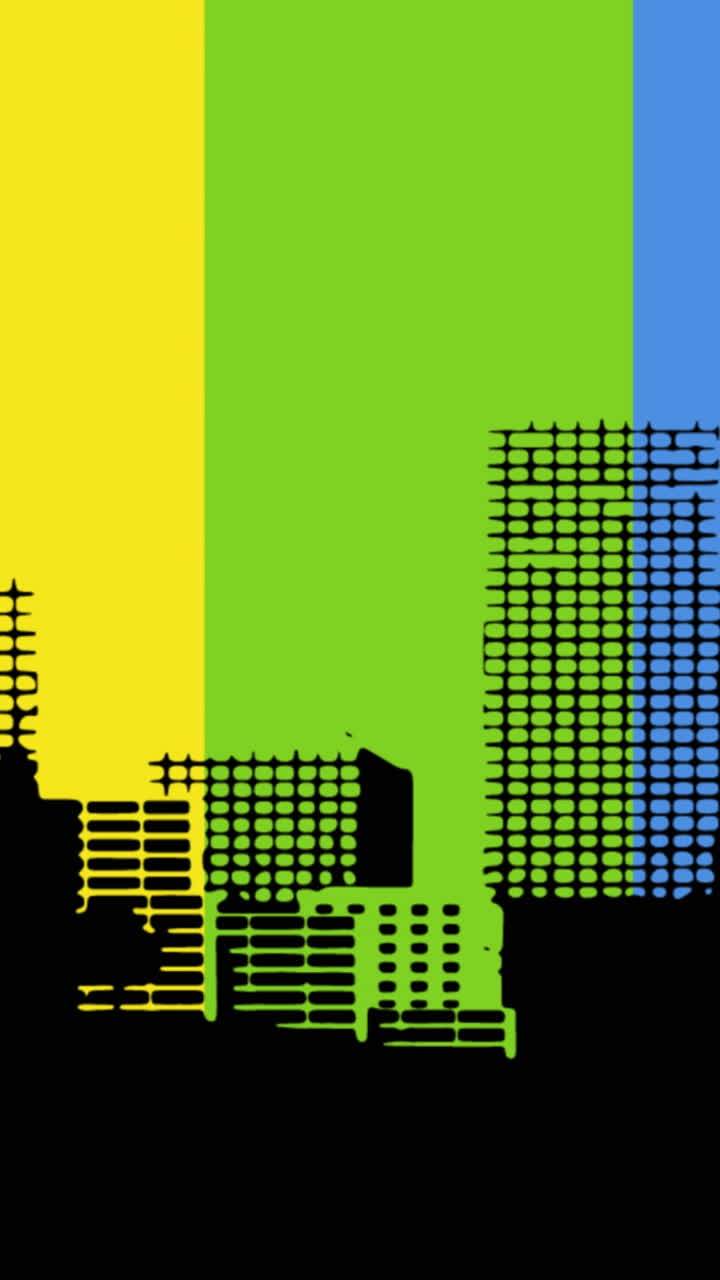 animación del modelo de la ciudad sobre el arco iris