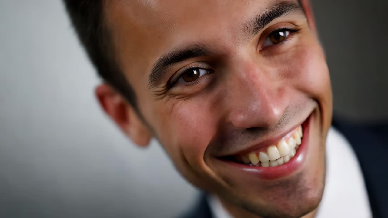 retrato de un joven sonriente