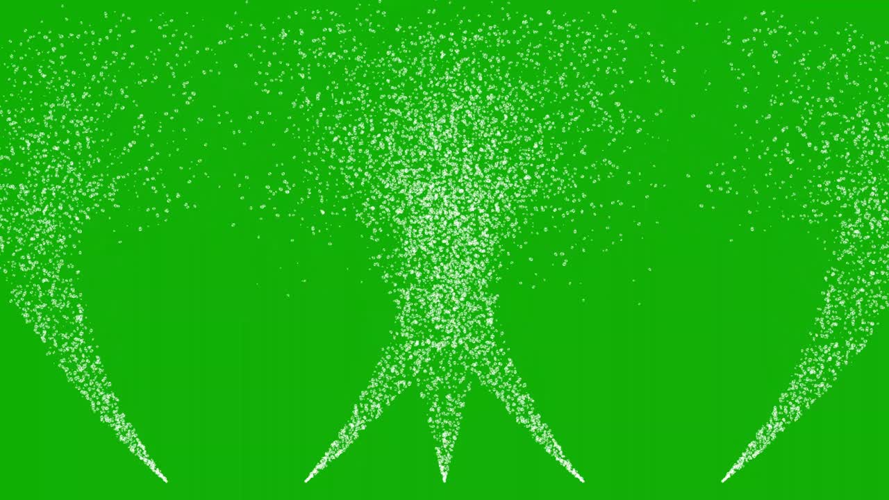 Water sprinklers motion graphics with green screen background