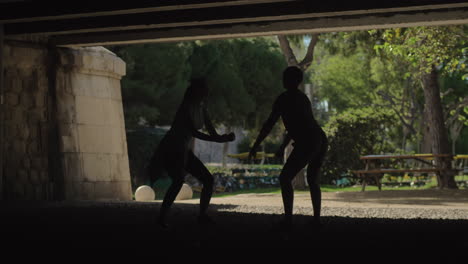 Sit-ups-under-a-bridge