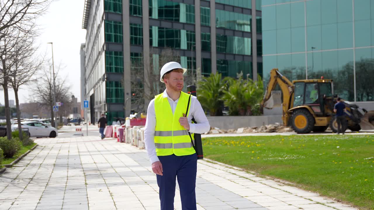 Construction Worker in City Environment