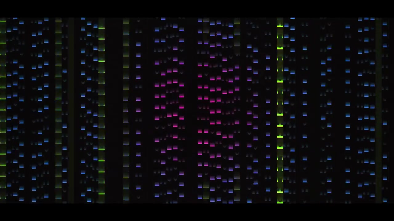 Abstrakte digitale Visualisierung von Datenströmen und Schallwellen
