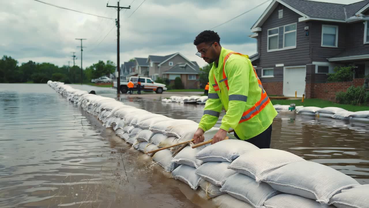 Flood Protection med sandsäckar