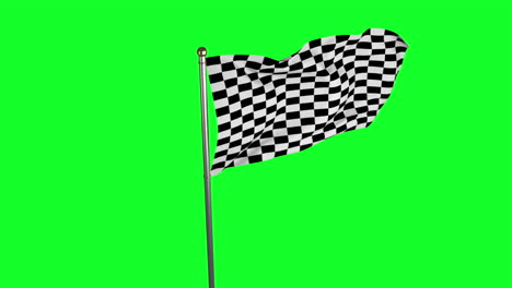 Checkered-flag-against-green-screen