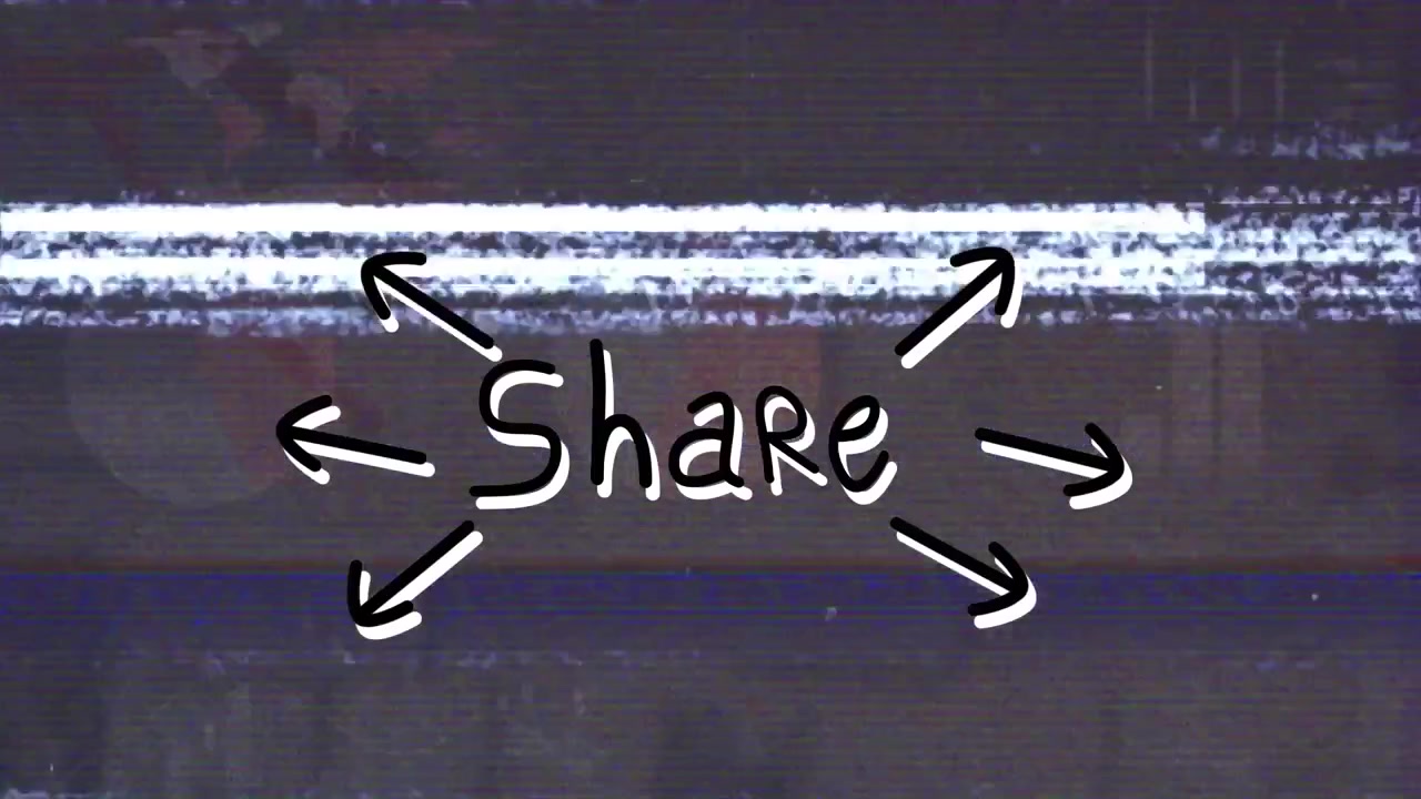 Animation of share text and interference over data processing