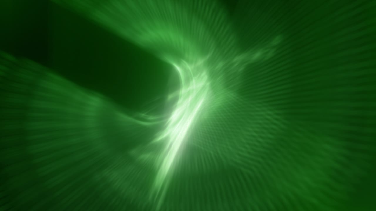 luz de gradiente verde abstracto giratorio como biocombustible futurista y tecnología de exhibición de energía renovable bucle de fondo