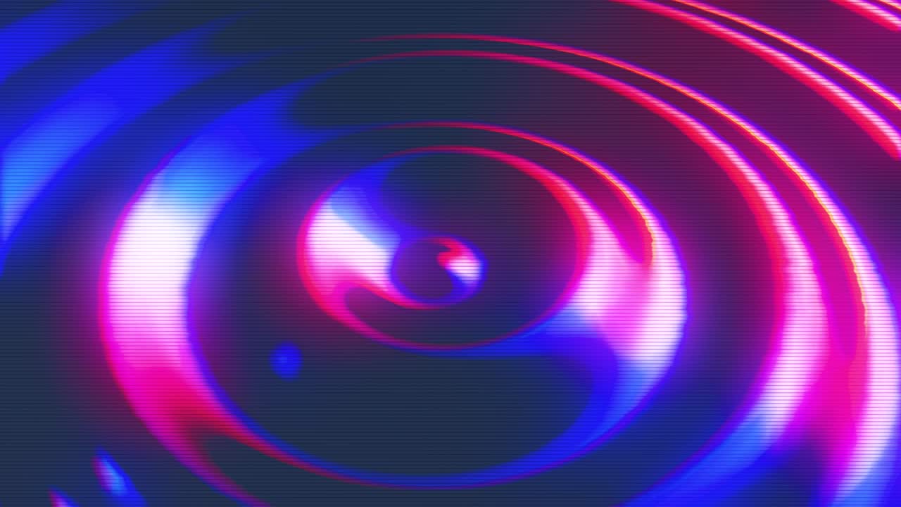 círculos en movimiento en bucle animación digital abstracta en estilo retroonda