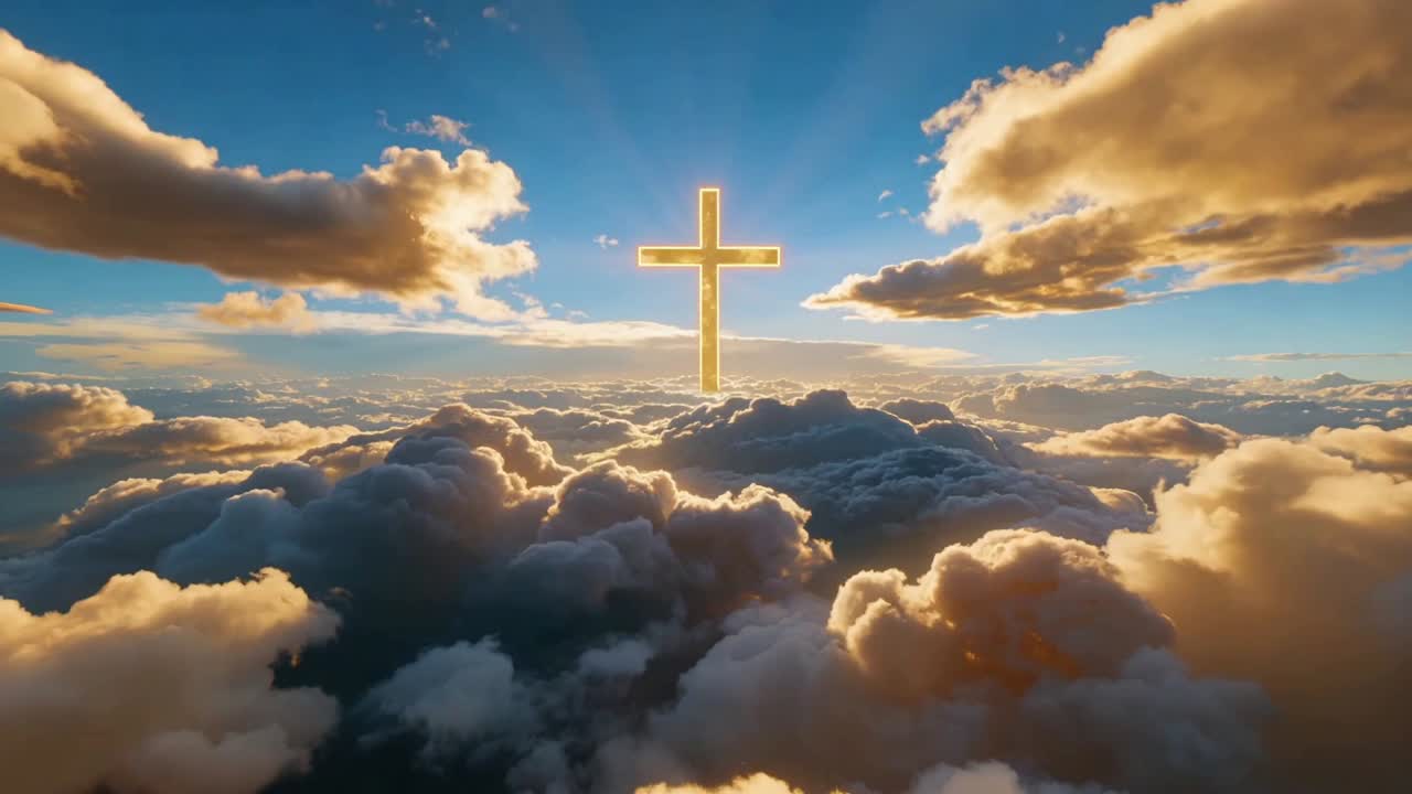 Sfondo di culto con croce cristiana.