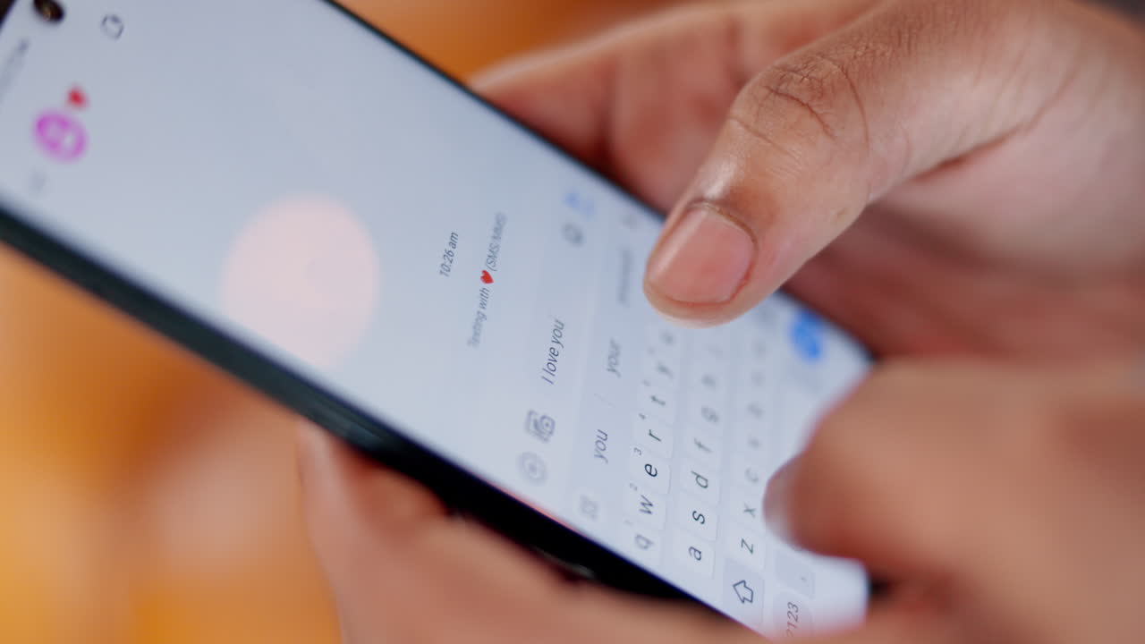 Texting on a Smartphone