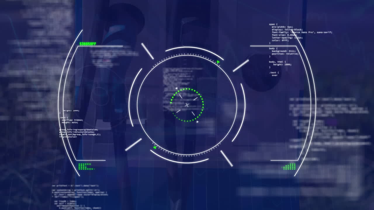 Animation of circular scanner and data processing over electric car charging point