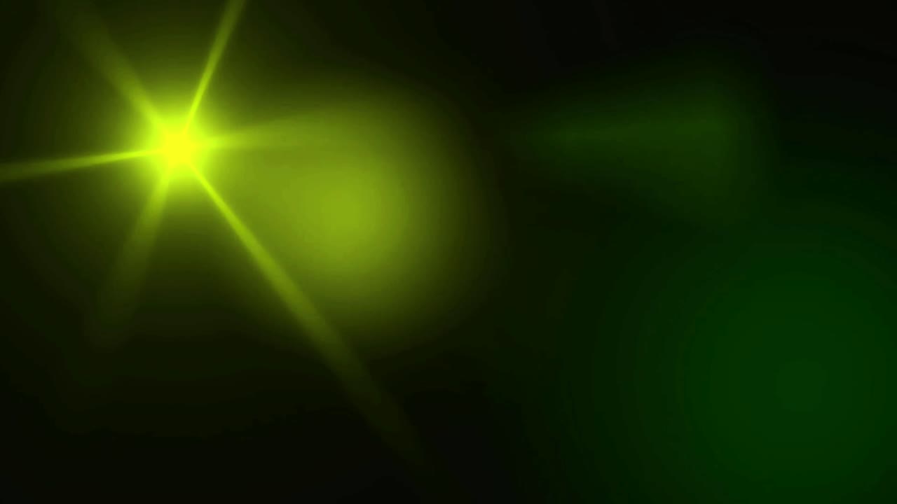 Bagliore dell'obiettivo verde pulsante su sfondo scuro