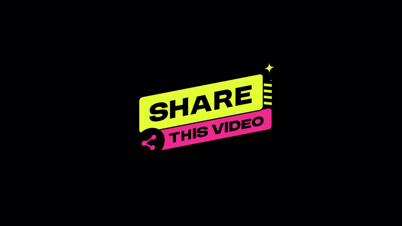 Grafica animata di invito all'azione 'Condividi questo video'