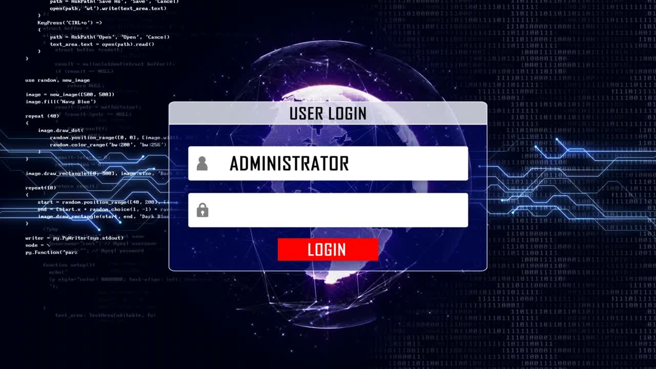 CONNECTION DOWN with Alpha Matte, Animation, Background, Loop, 4k