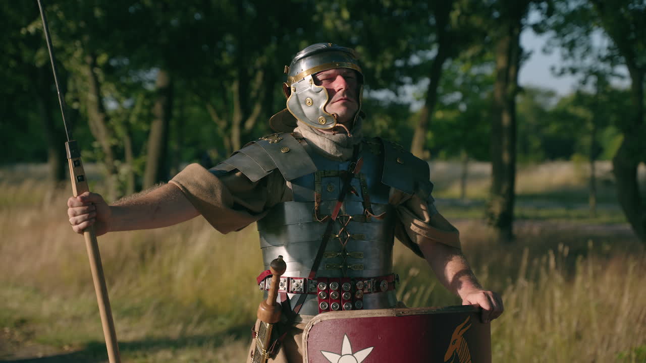 Roman Soldier in Reenactment