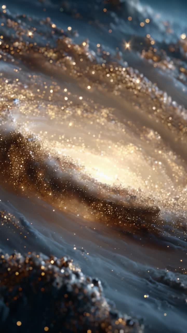 Una splendida galassia a spirale che brilla di luce celestiale, catturando la bellezza della polvere cosmica e delle stelle in una scena astronomica mozzafiato