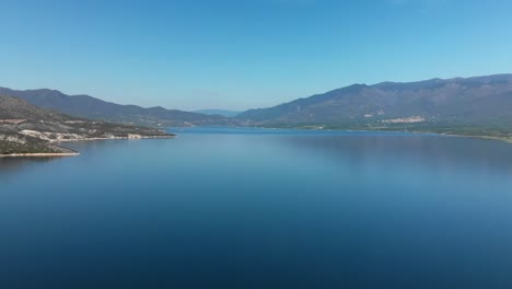 techniti limni polifitou-  polifitou lake in greece. aerial