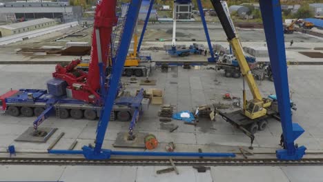 heavy machinery operation at an industrial site