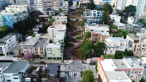 aerial view of lombard street in san francisco