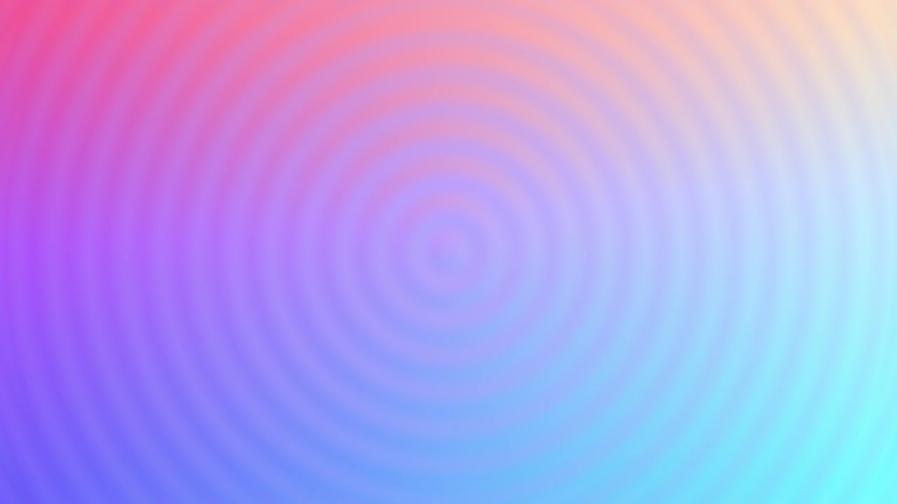 fondo animado en bucle sin costuras degradado de neón de color suave con anillos circulares