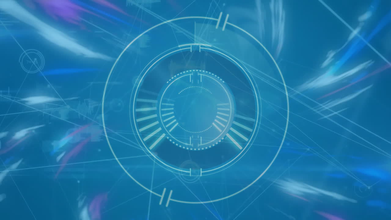 Animation of network of connections over scope scanning