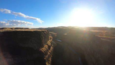 drone flight over the grand canyon of colorado