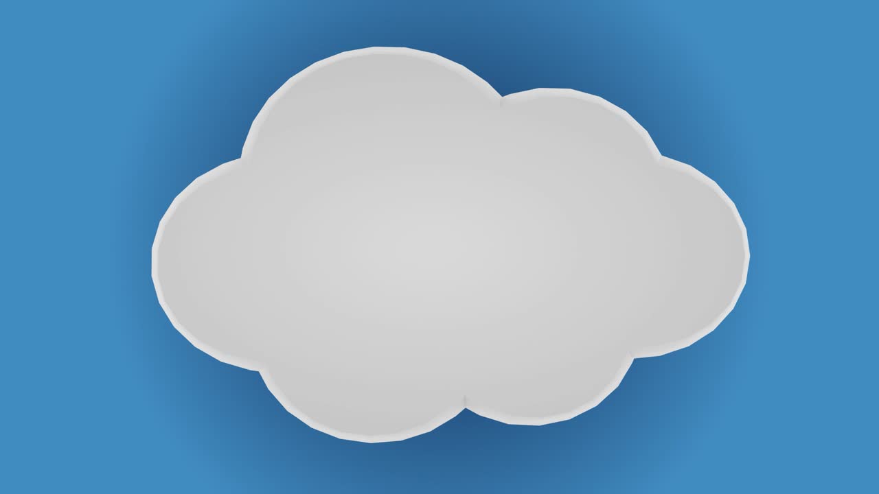 알파 마스크 4k uhd 영상과 함께 파란 바탕에 구름 아이콘 애니메이션 루프