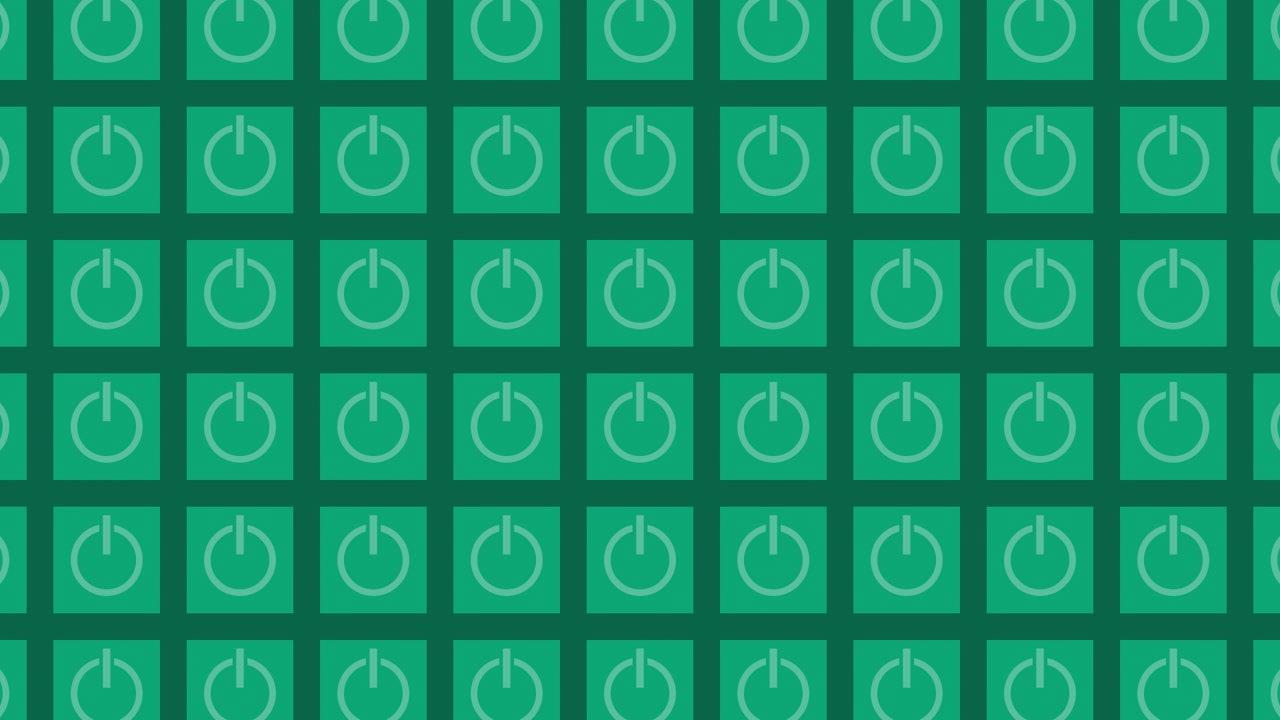 Repeating Green Power Button Pattern