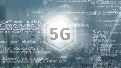 연결 및 도시 풍경의 스핀링 네트워크를 통해 5g 텍스트 및 데이터 처리의 애니메이션