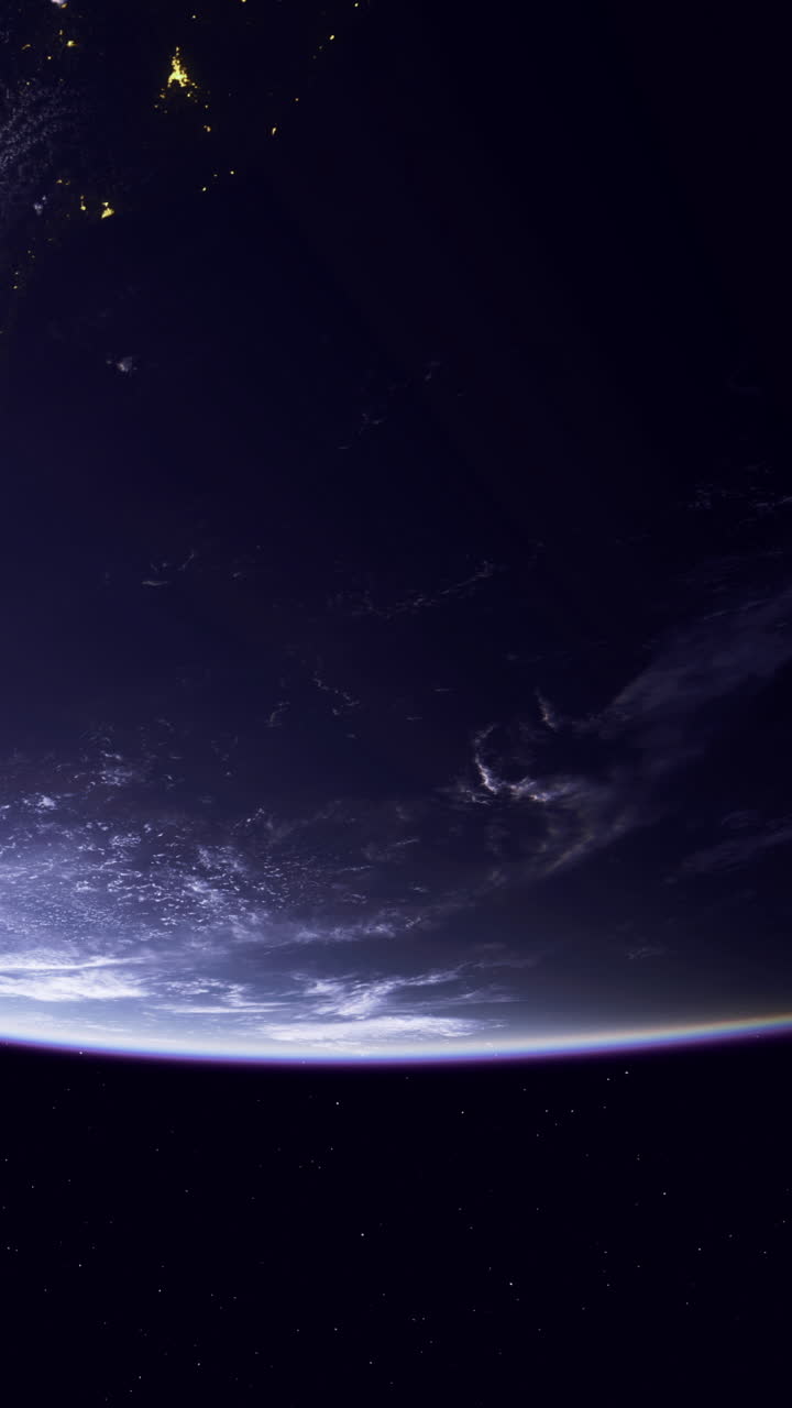 Vast universe embracing earth with shimmering stars in deep space