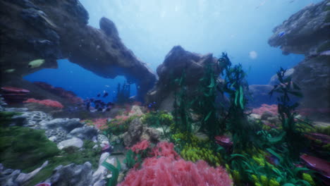 colorful underwater reef teeming with marine life and vibrant coral garden