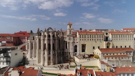 lisbon old city center portugal aerial view
