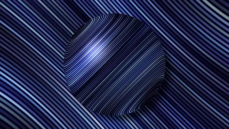 esfera azul abstracta con líneas diagonales