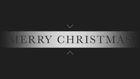 modern merry christmas text in frame on black background