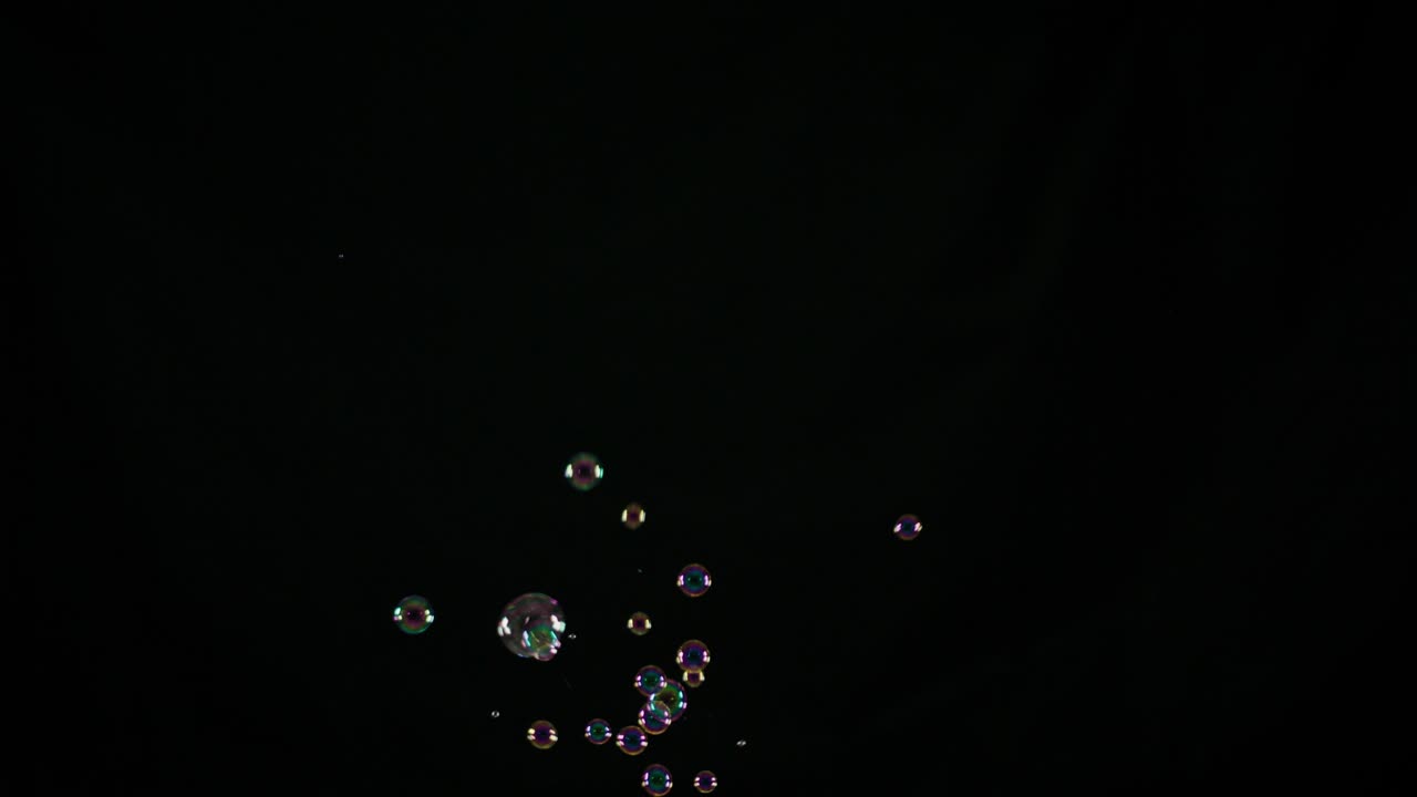 Soup Bubbles Isolated on Black Background