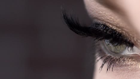 close-up of eye makeup