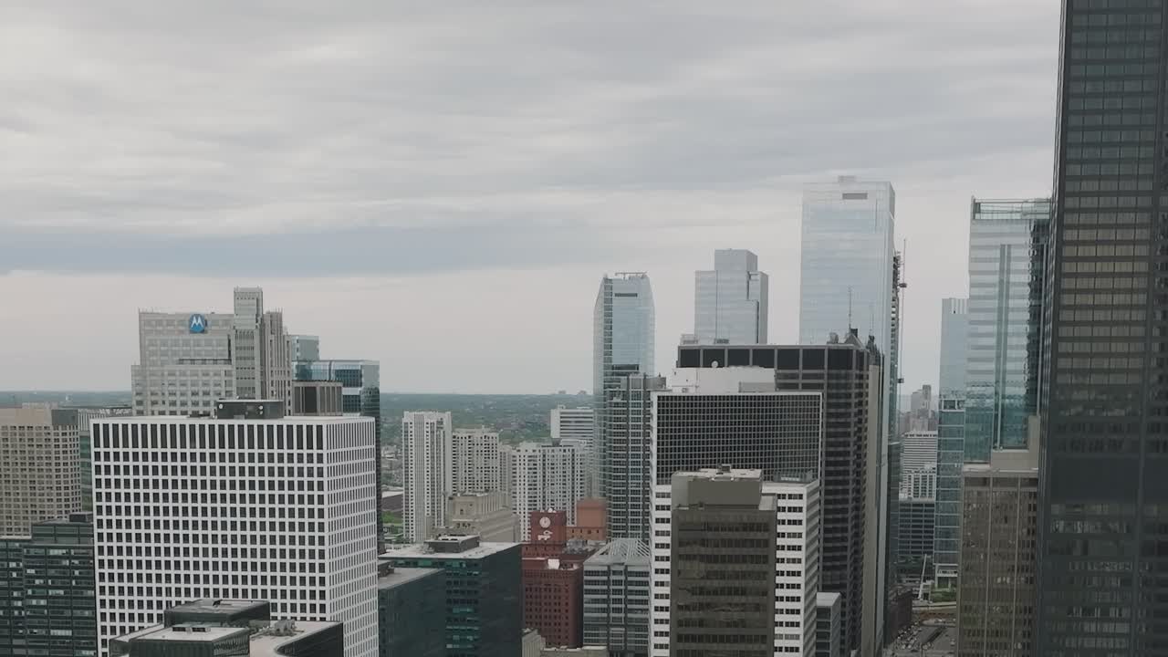 Panorama do Skyline do Distrito Financeiro de Chicago