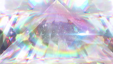 animación del espacio y las estrellas sobre el cristal.