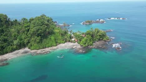 picturesque island of isla playa blanca next to utría bay national park in the chocó department on the pacific coast in colombia