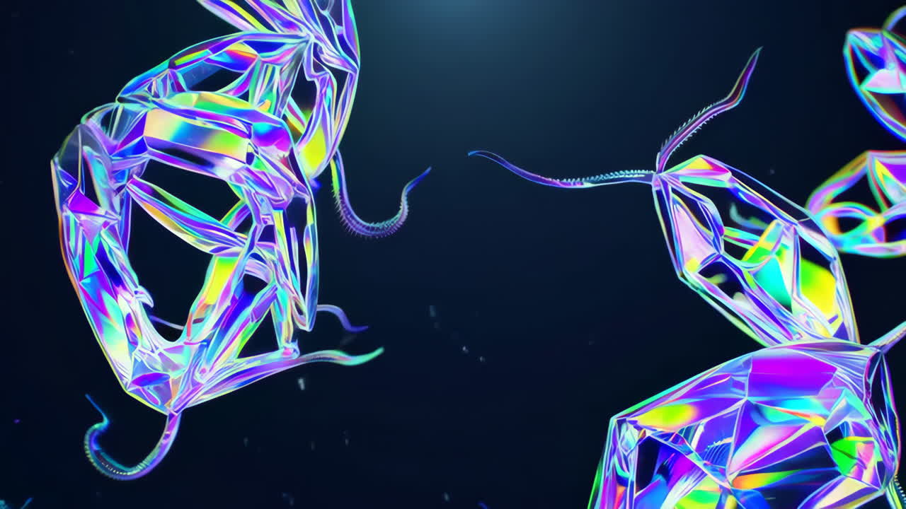 Abstract Iridescent Mantis 3D Render
